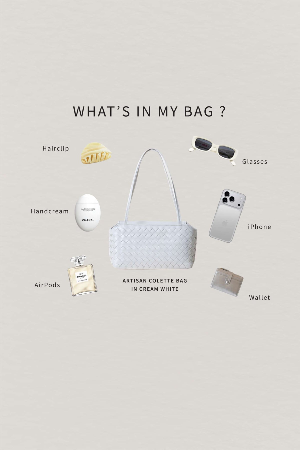 Artisan Colette Bag - Cream White