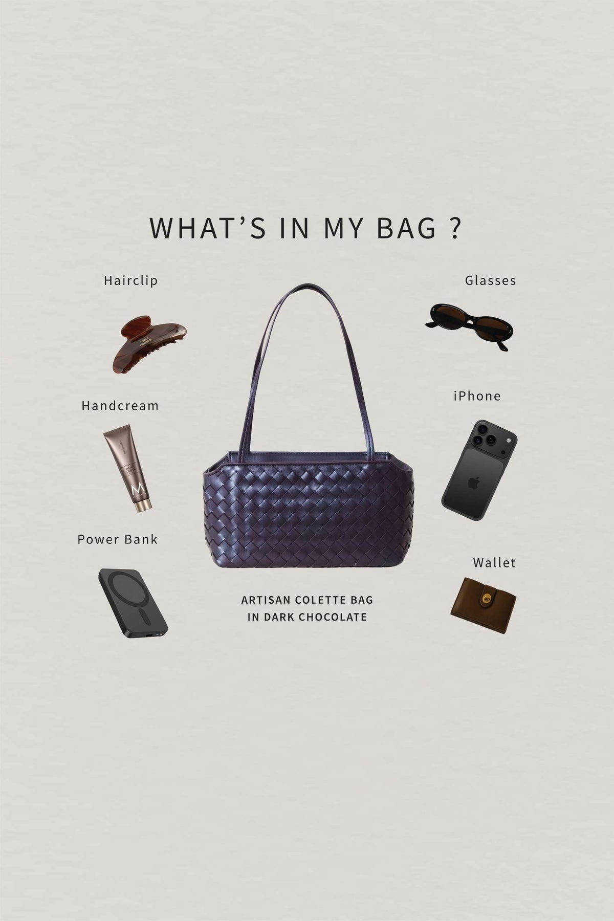 Artisan Colette Bag - Dark Chocolate