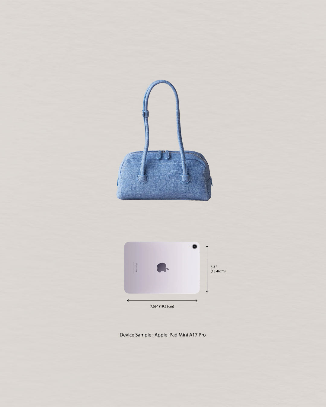 The Élan Denim Tote - Light Blue