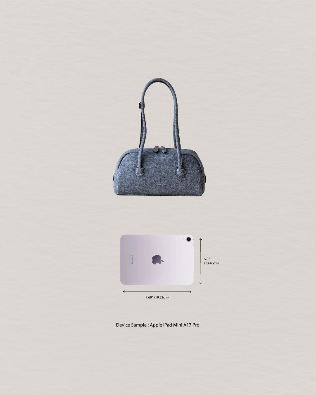 The Élan Denim Tote - Classic Black