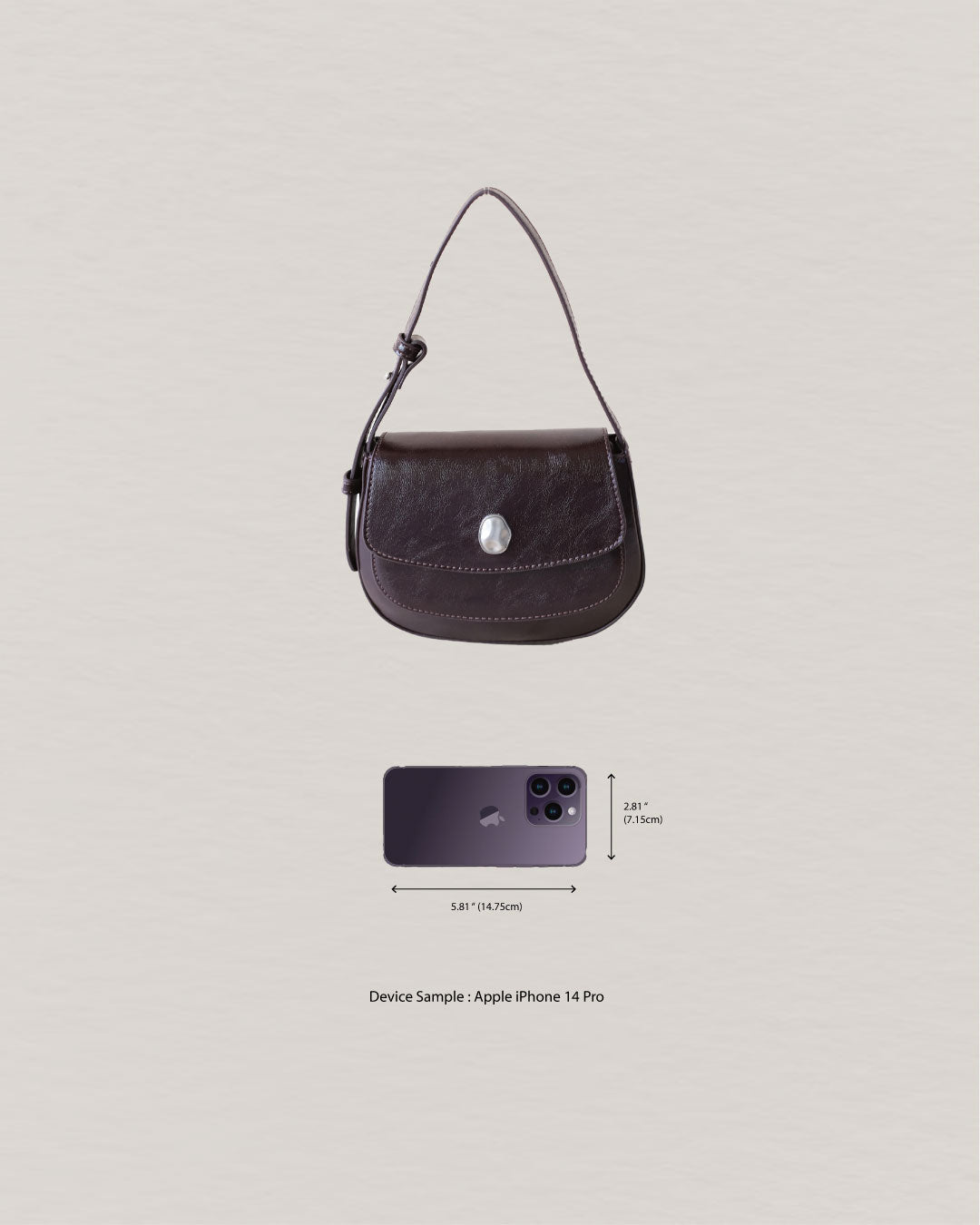 The Yuna Saddle Bag - Dark Coffee