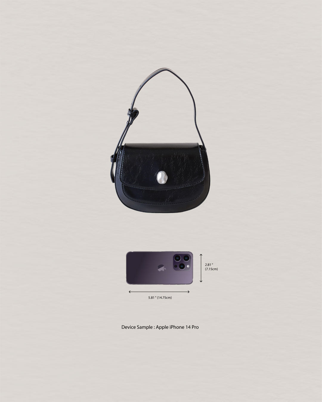 The Yuna Saddle Bag - Classic Black