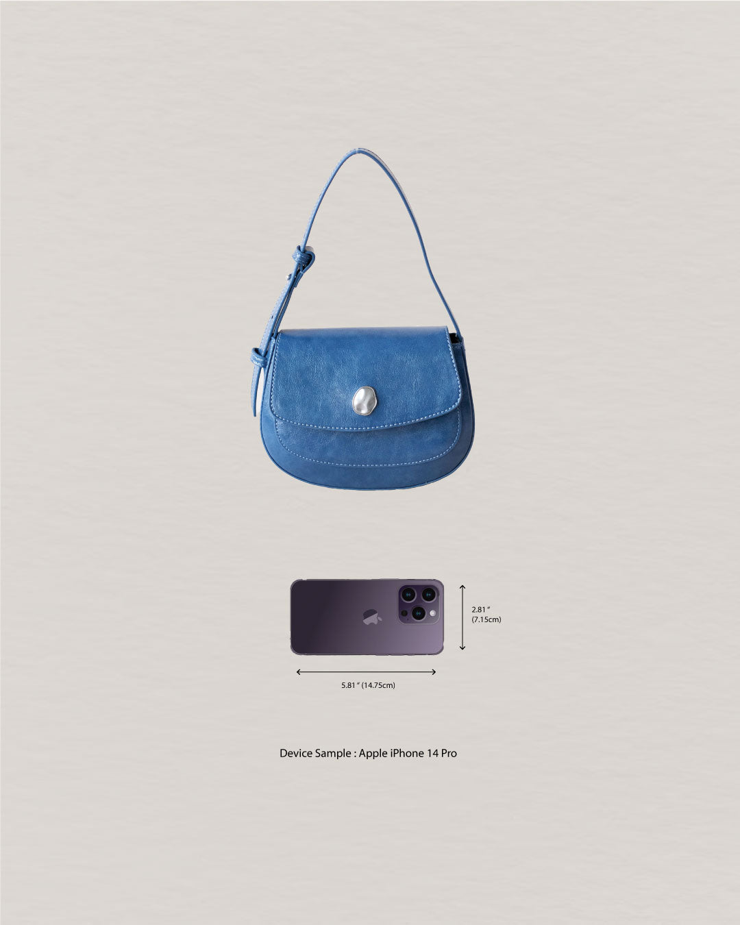 The Yuna Saddle Bag - Deep Ocean Blue