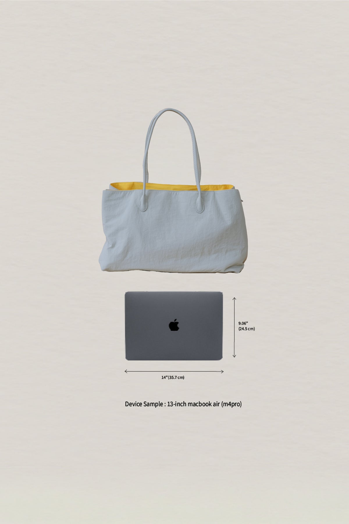 Noir Atelier Utility Tote - Grey Yellow