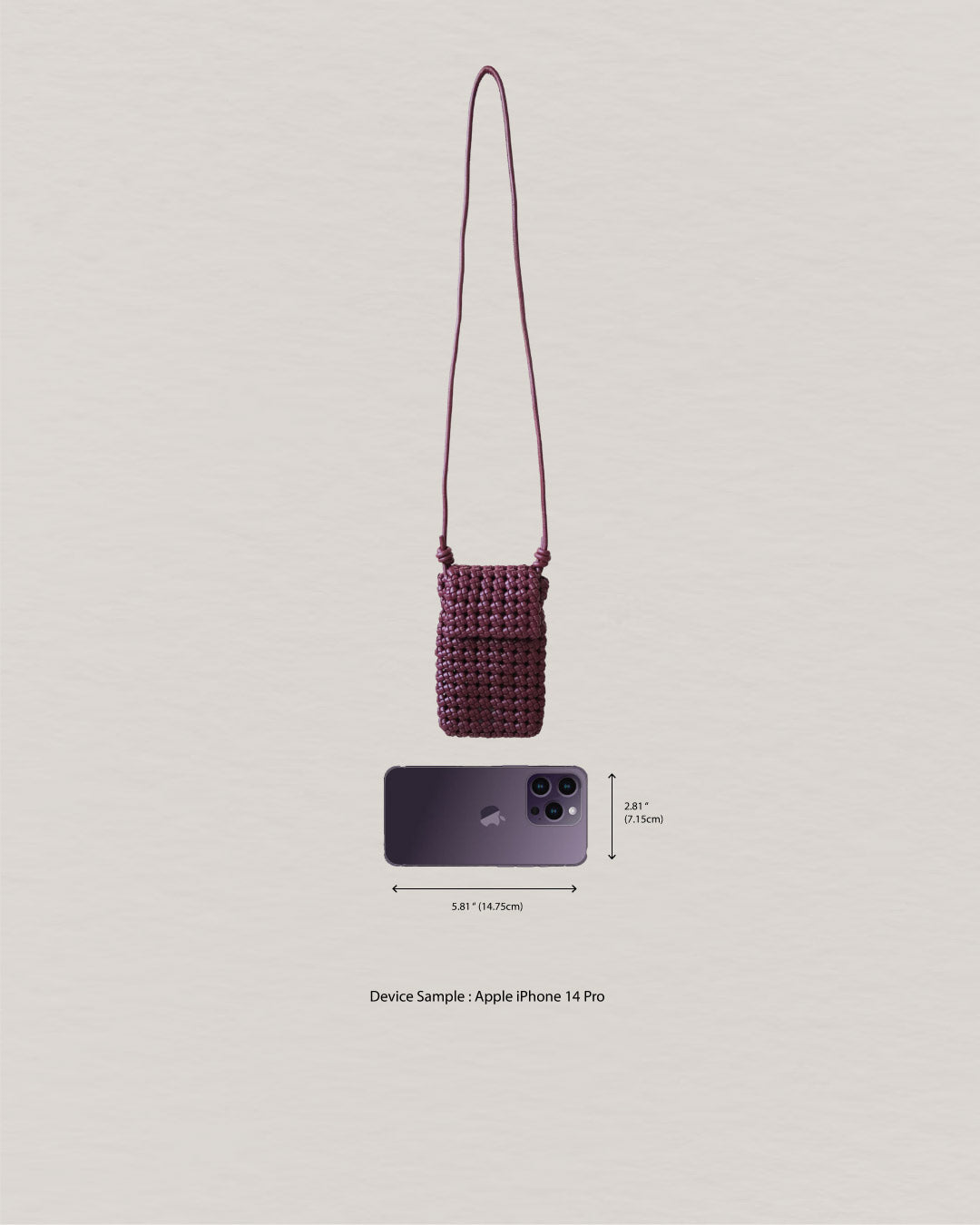 Artisan Woven Grace Pouch - Wine Red