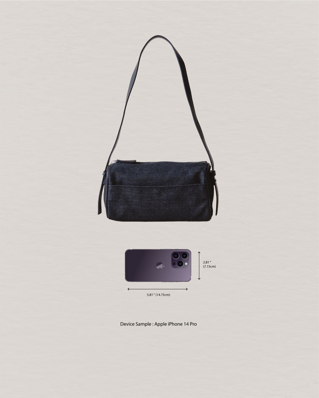 Denim Ease Bag - Black