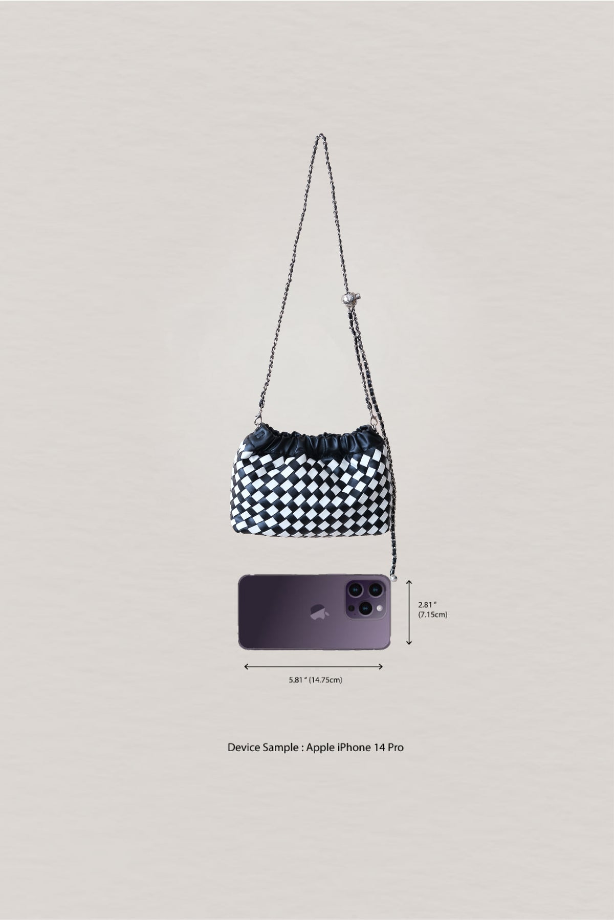Artisan Signature Cloud Bag - Black and White