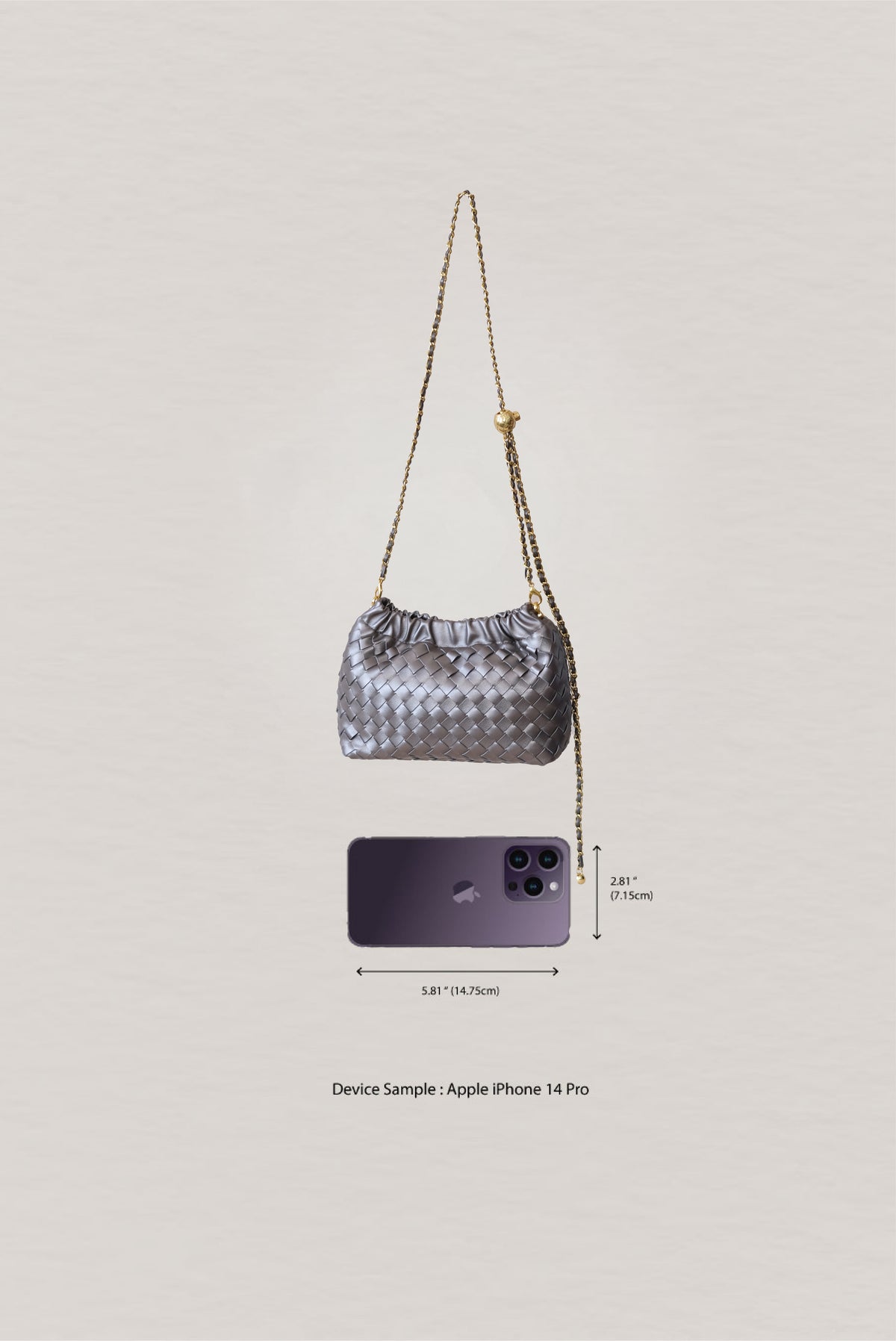 Artisan Signature Cloud Bag - Metallic Gray