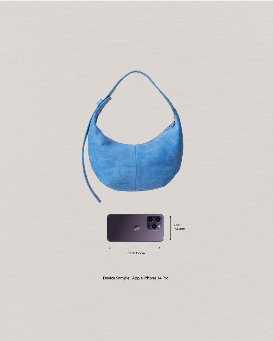 Portable Dumpling Crescent Bun In Baby Blue