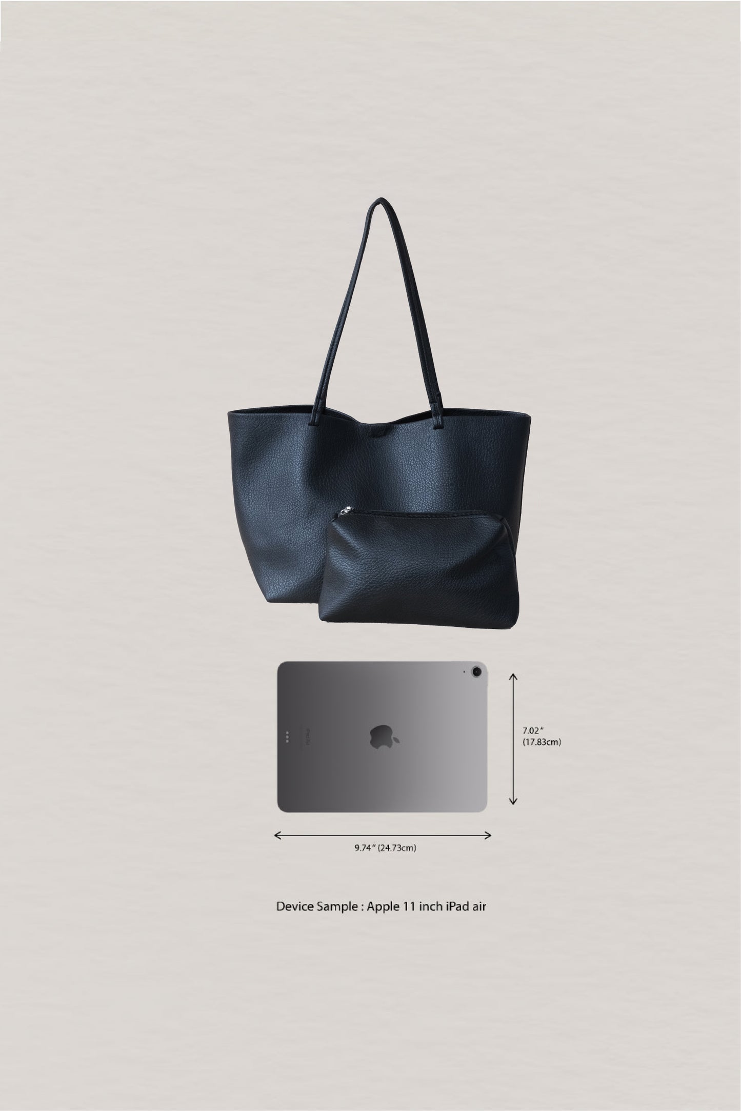 Ara Luxe Shoulder Tote - Classic Black