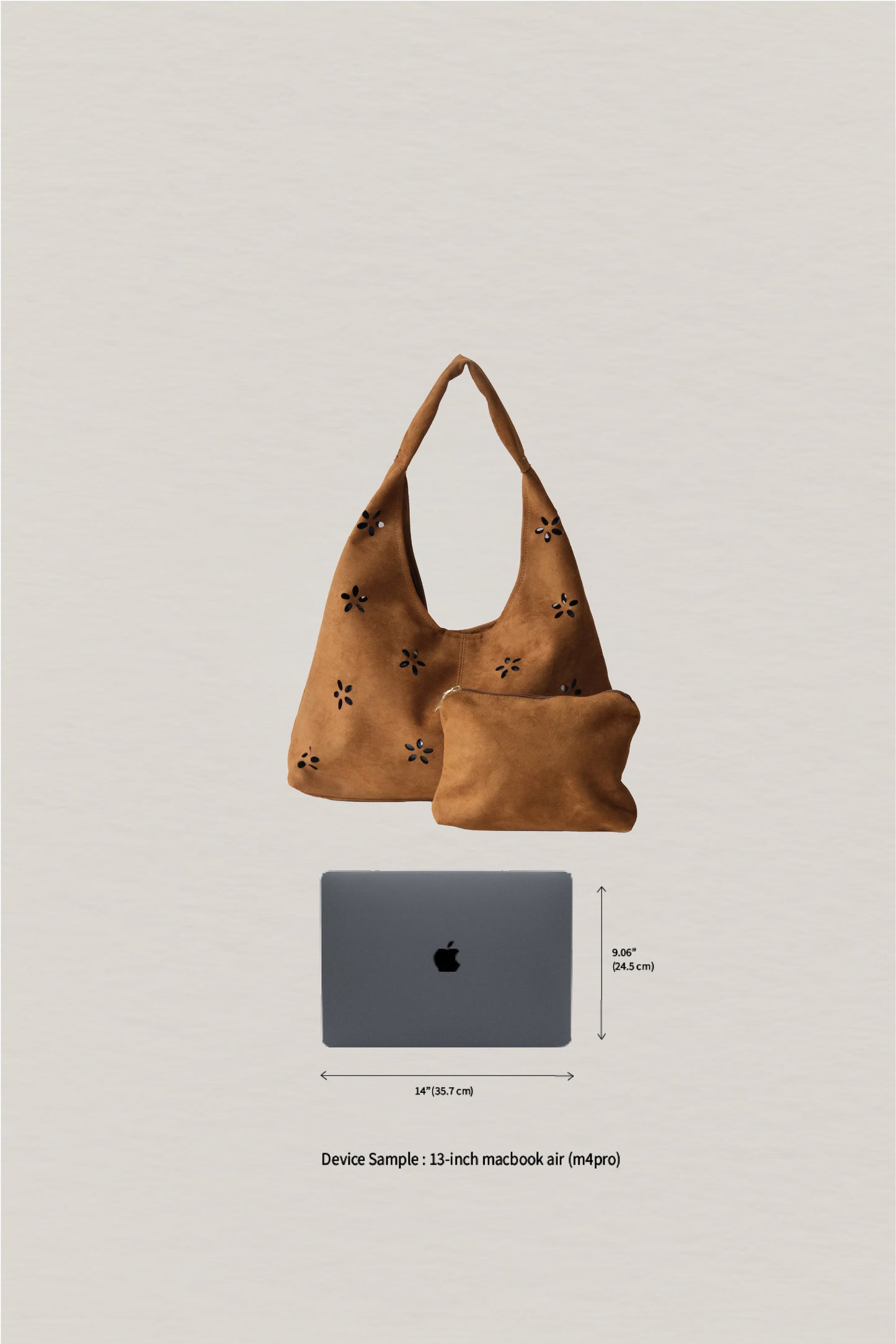Chic Minimalist Shoulder Tote - Brown