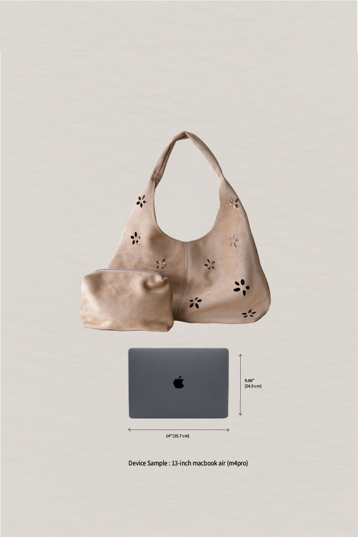 Chic Minimalist Shoulder Tote - Khaki