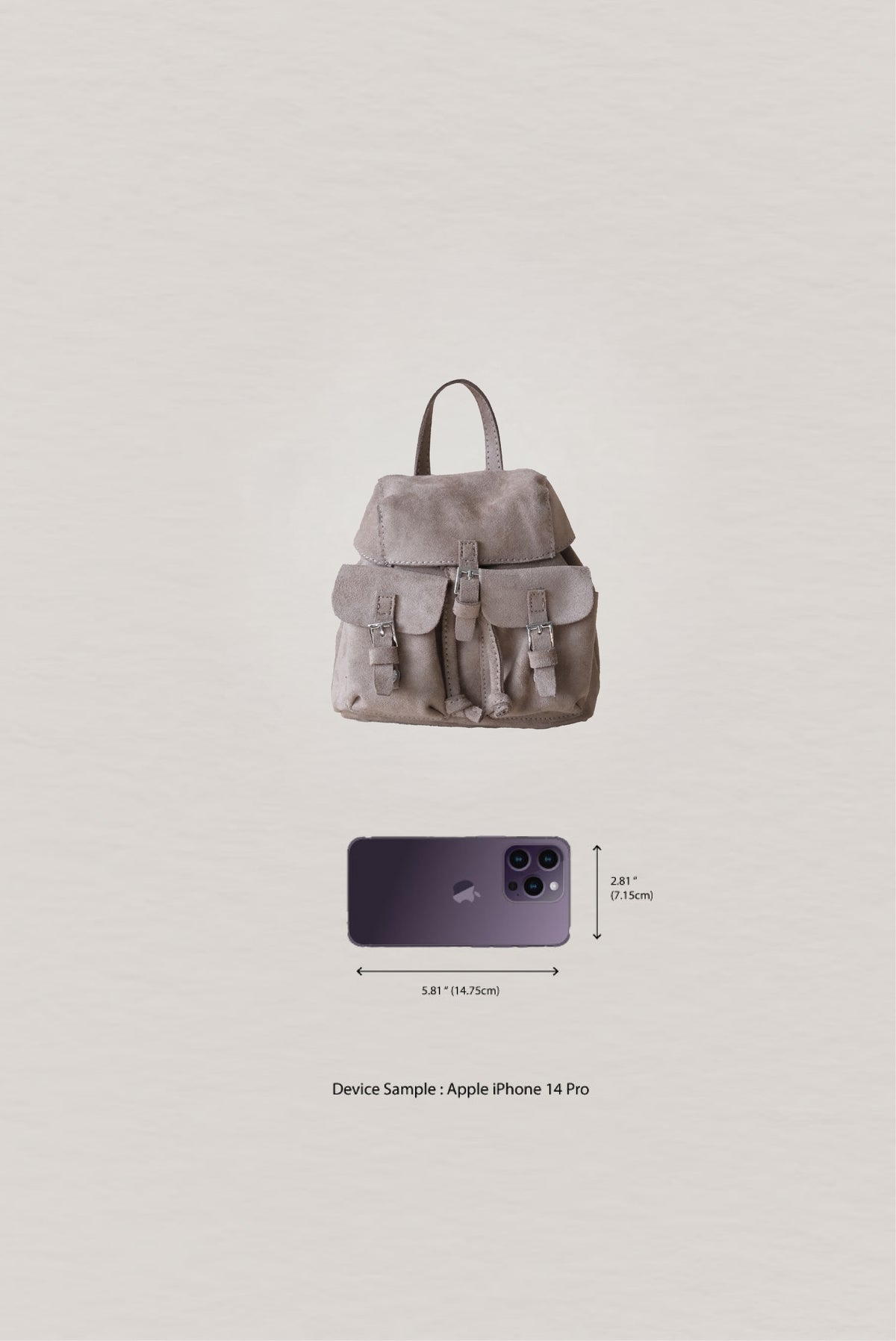 Camille Petite Backpack - Almond