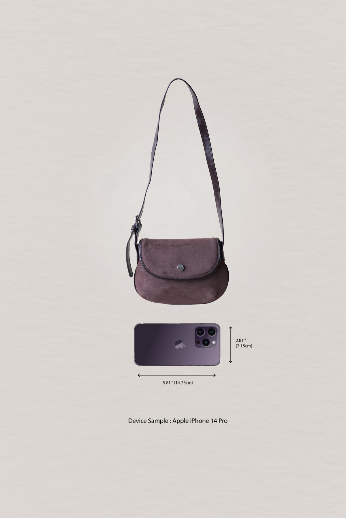 Classic Saddle Underarm Bag - Coffee
