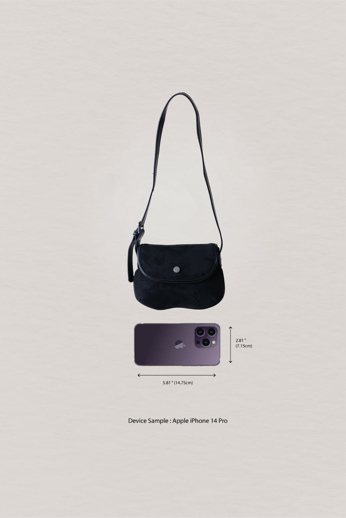 Classic Saddle Underarm Bag - Classic Black