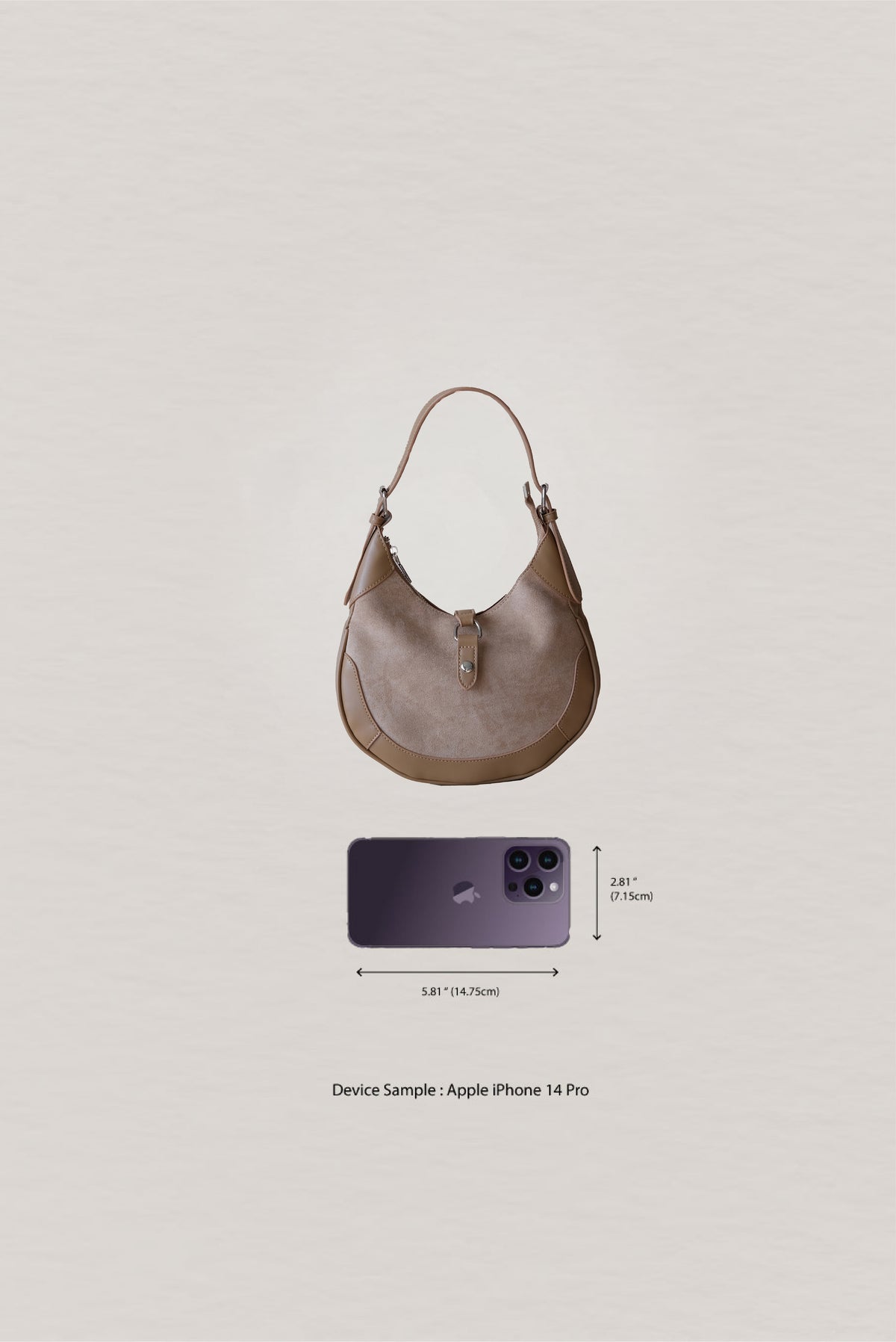 Classic Velvet Saddle Handbag - Khaki