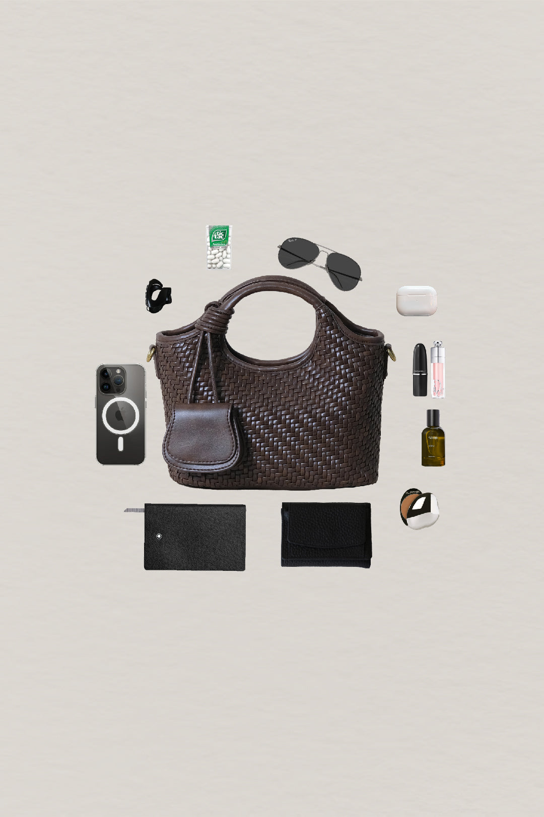 Artisan Sophia Basket Bag - Chestnut Brown