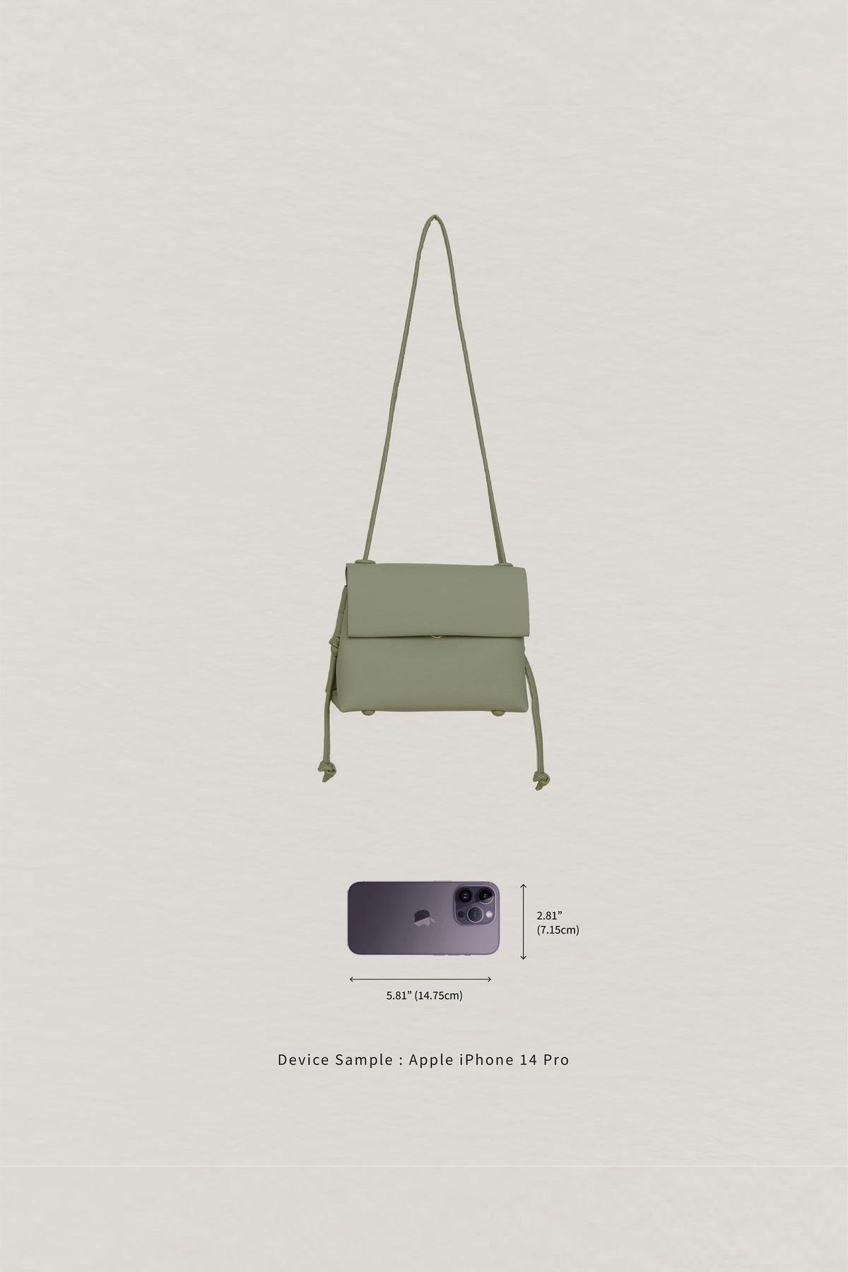 French One-shoulder Cross-body Vintage Small Square Bag in Light Green