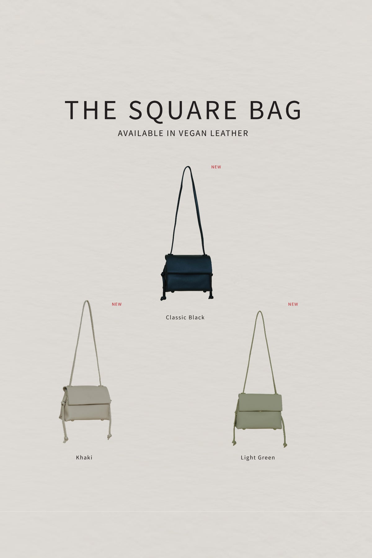 French One-shoulder Cross-body Vintage Small Square Bag in Classic Black