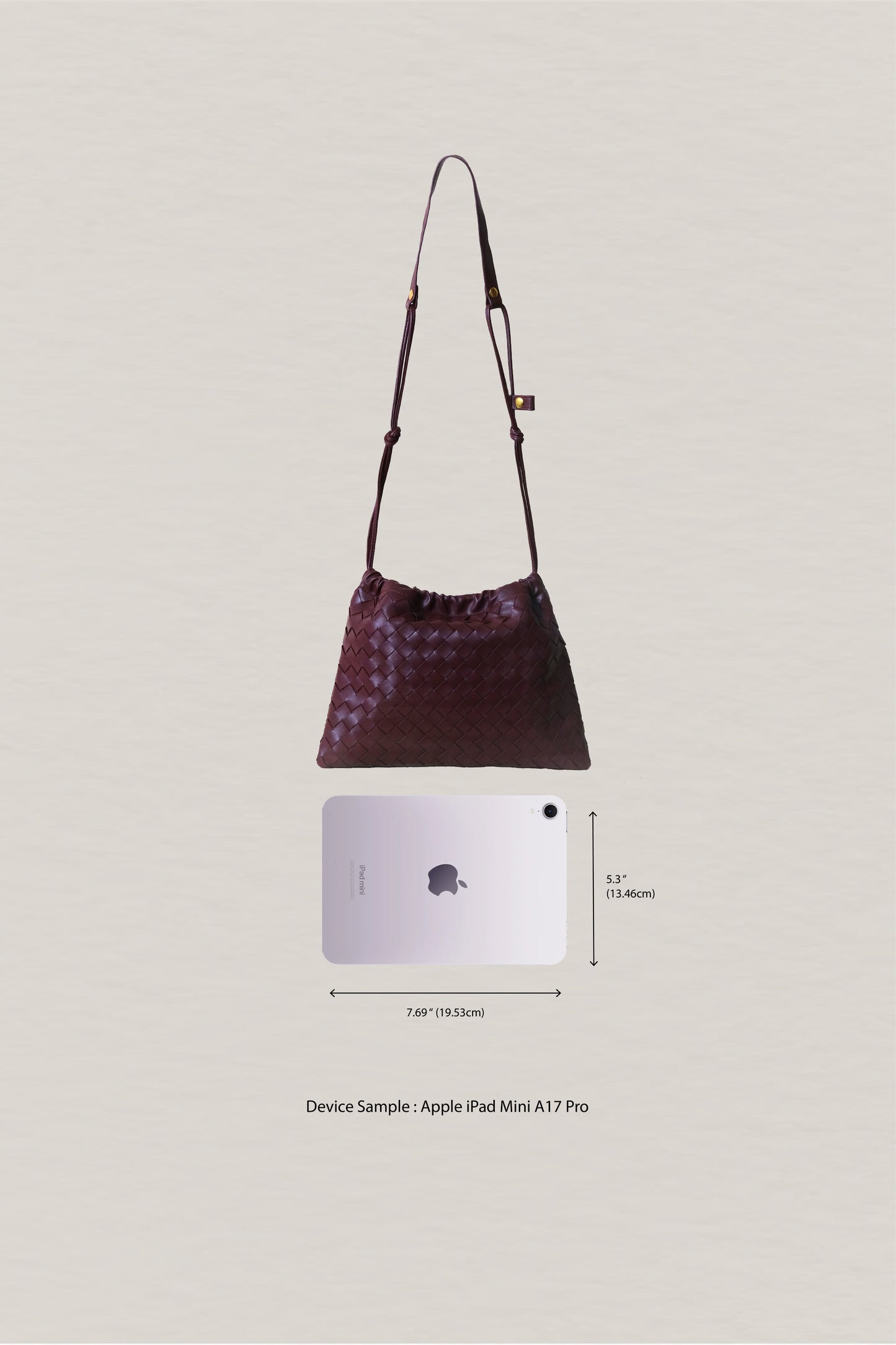 Artisan Cloud Satchel - Shinny Wine Red