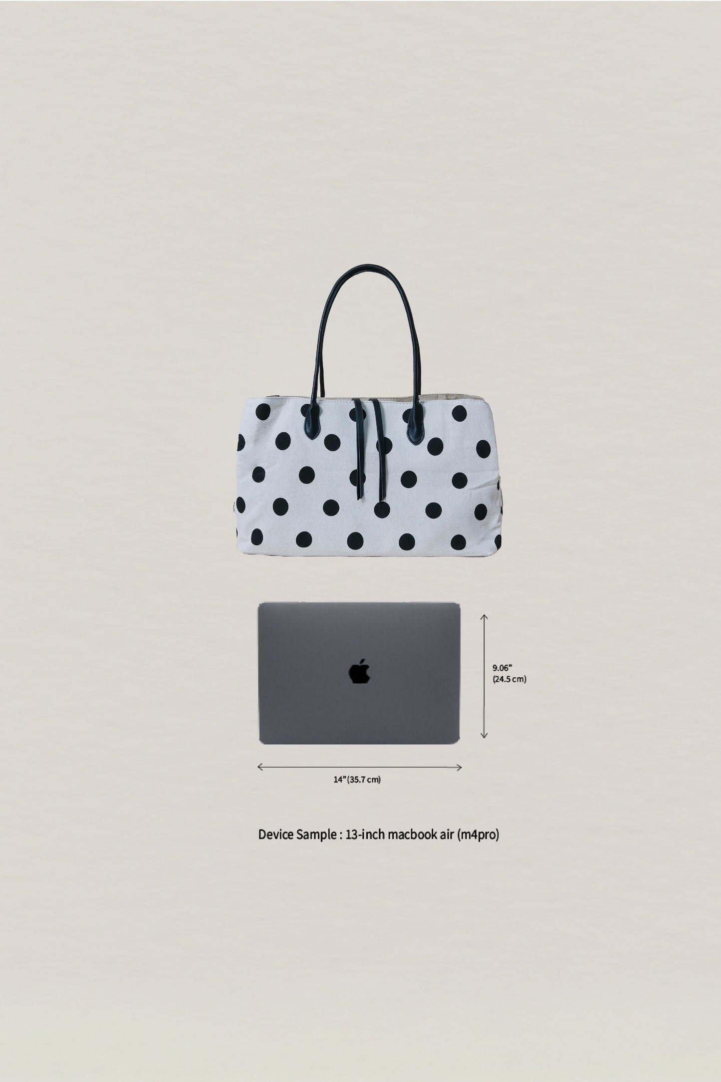 Classic Flow Canvas Tote - Polkadots