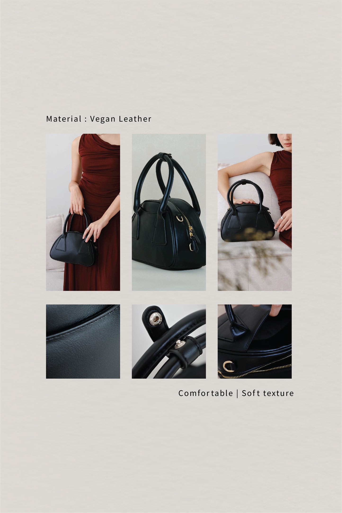 經典黑色日本三角飯糰單肩斜背包