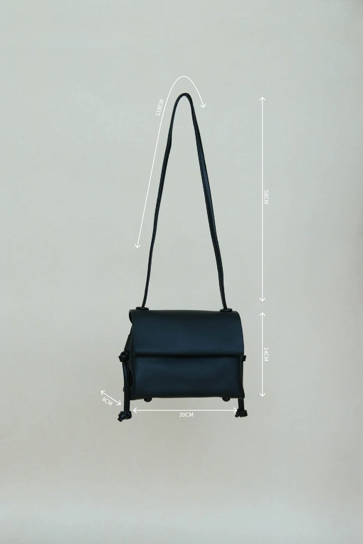 French One-shoulder Cross-body Vintage Small Square Bag in Classic Black