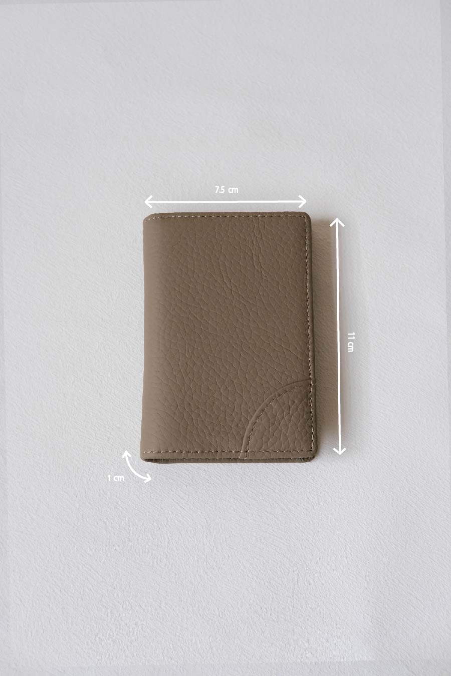 Genuine Leather Multifunctional Card Holder In Elephant Grey