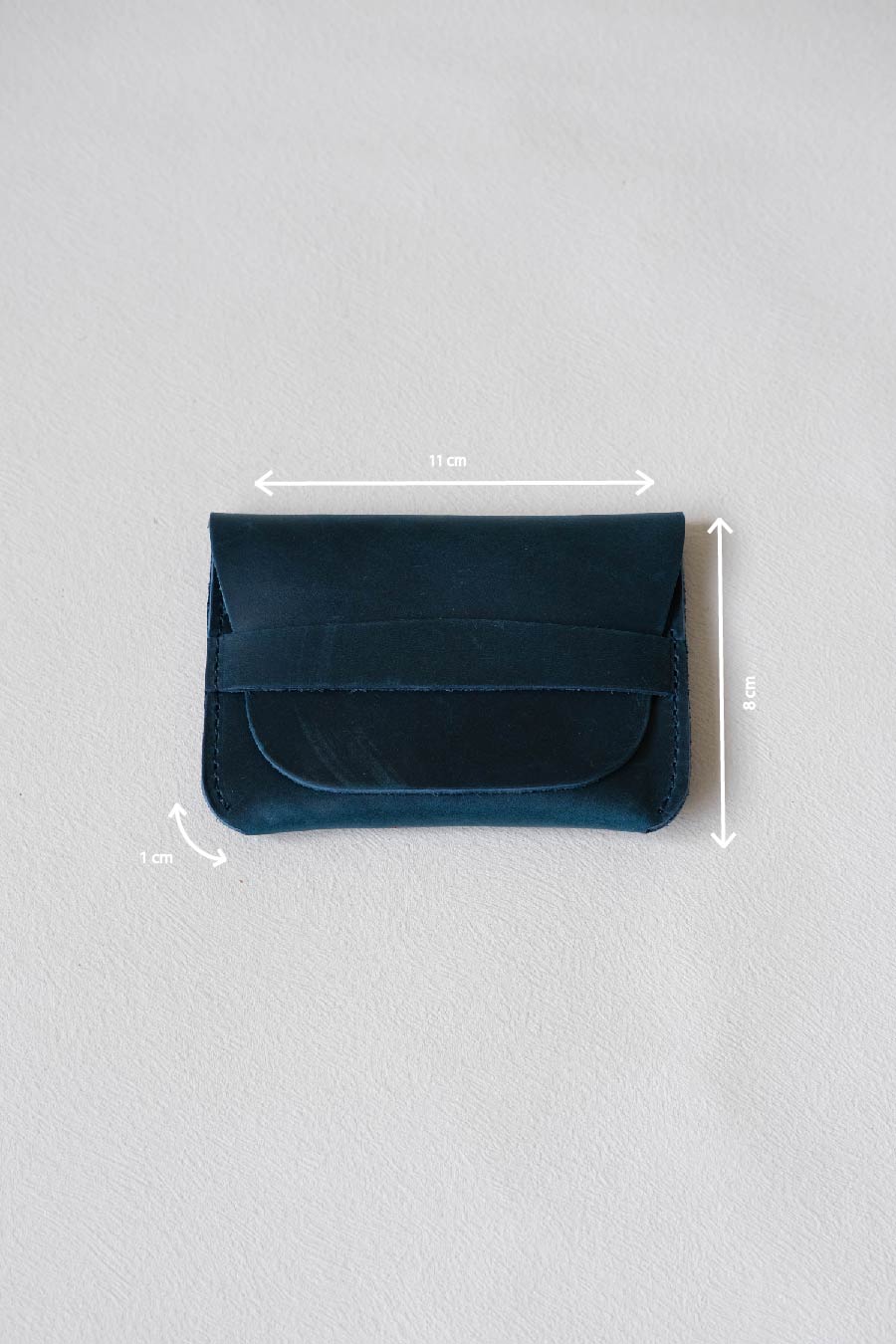 Handmade Genuine Leather Wallet In Bluish