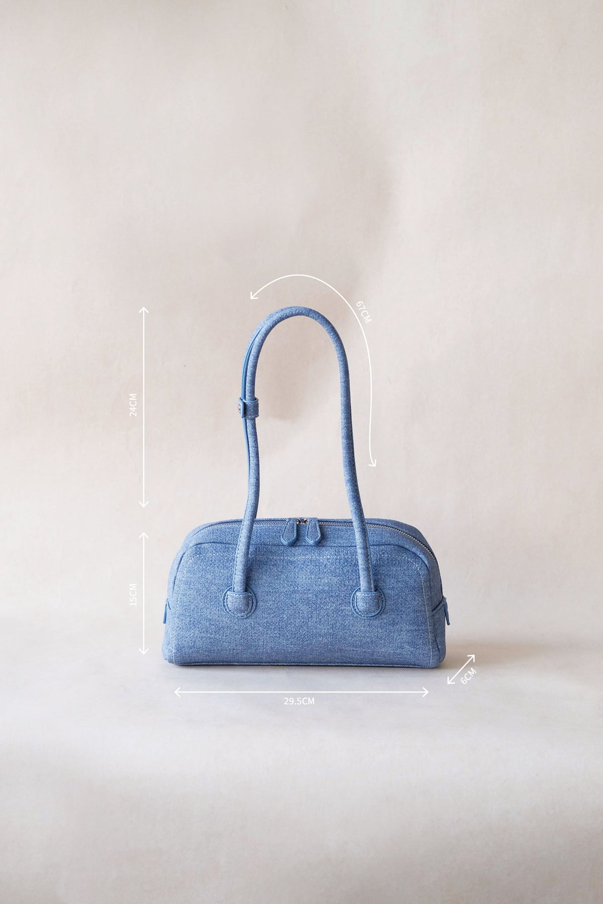 The Élan Denim Tote - Light Blue