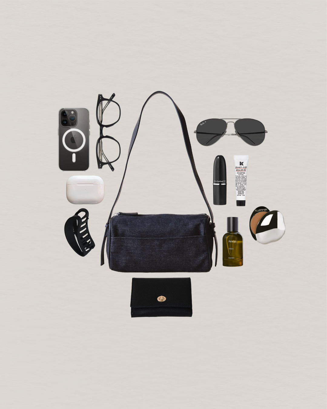 Denim Ease Bag - Black