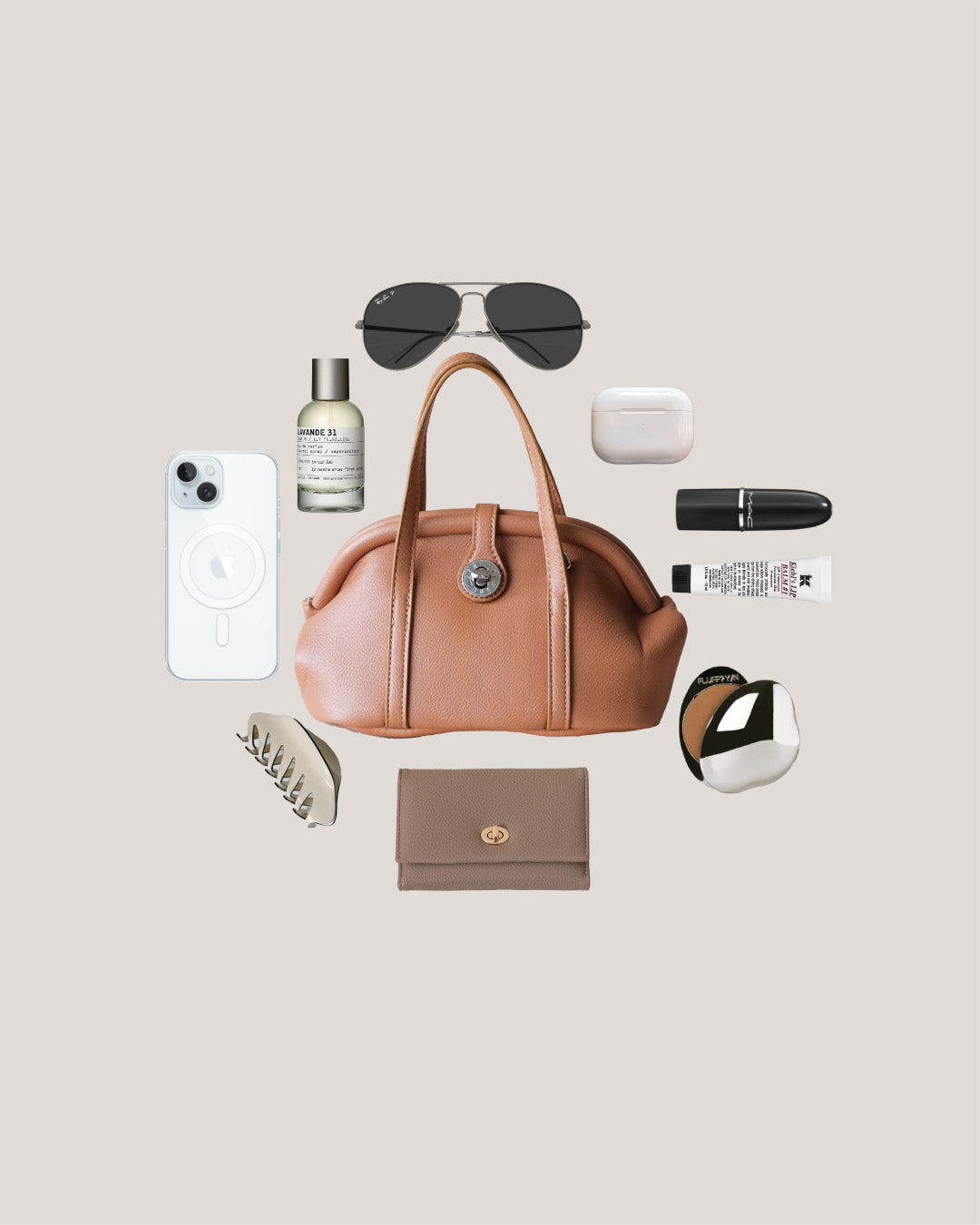 Éla Curve Bag - Chestnut