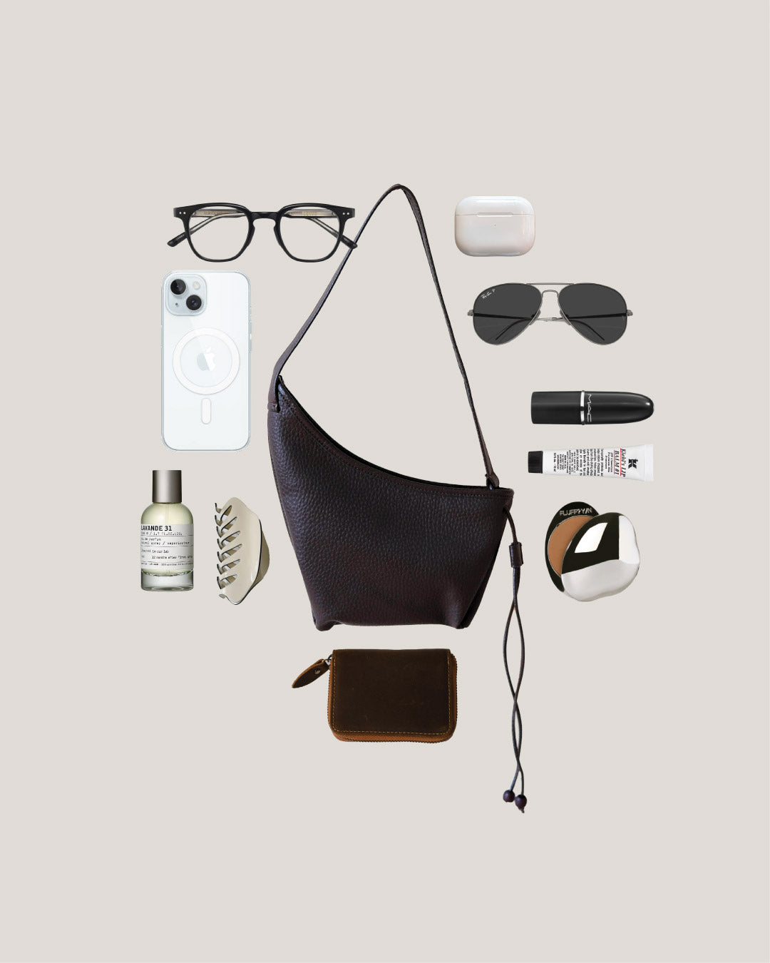 The Mireille Hobo - Dark Coffee