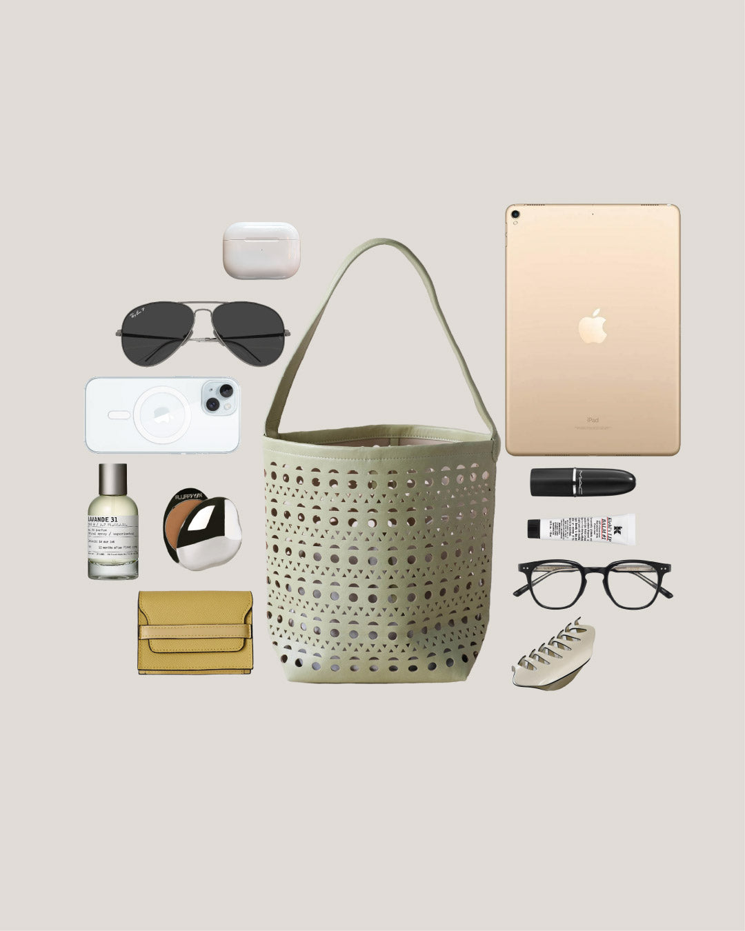 The Aveline Bucket Bag - Pear Green