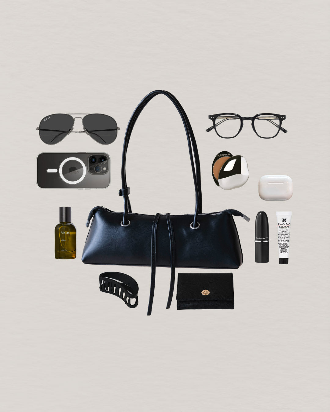 The Élise Baguette - Classic Black