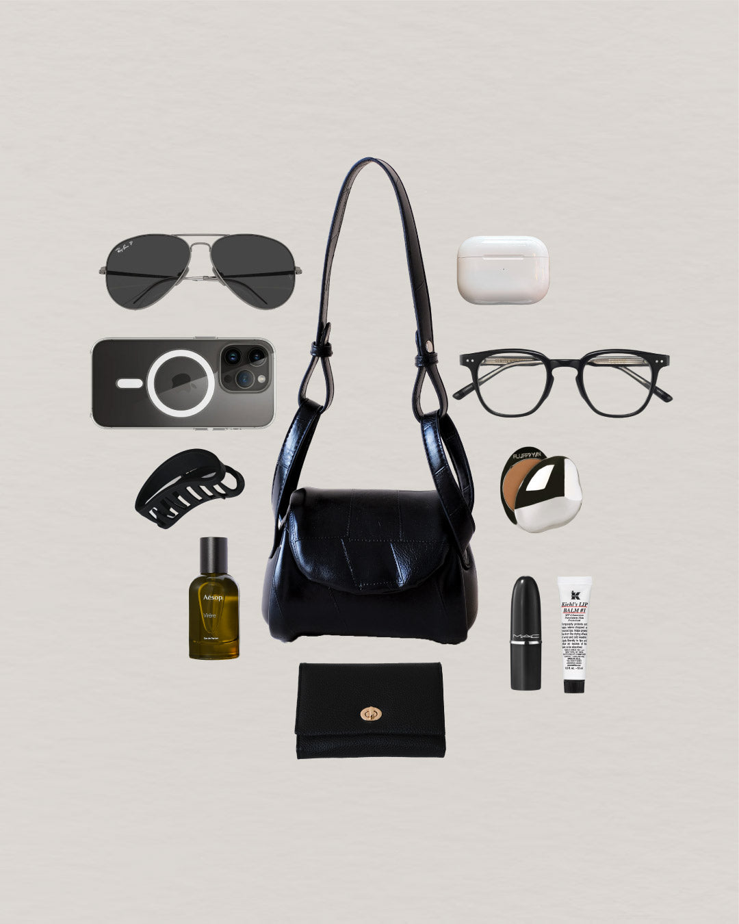 The Bijou Barrel Bag - Classic Black