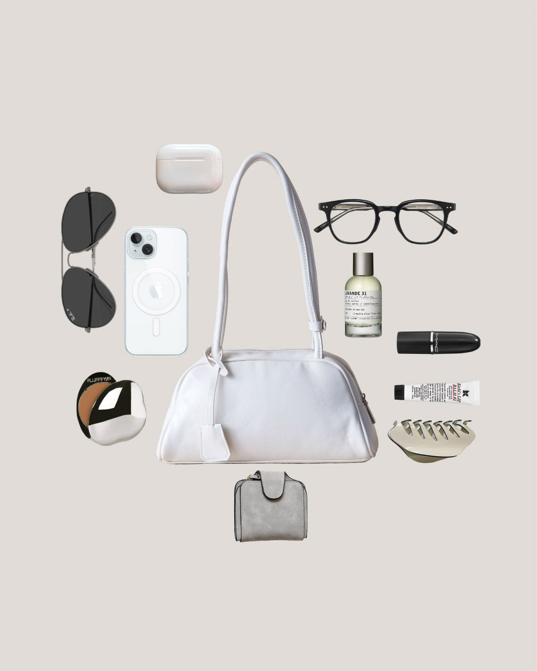 Valette Boston Bag - White