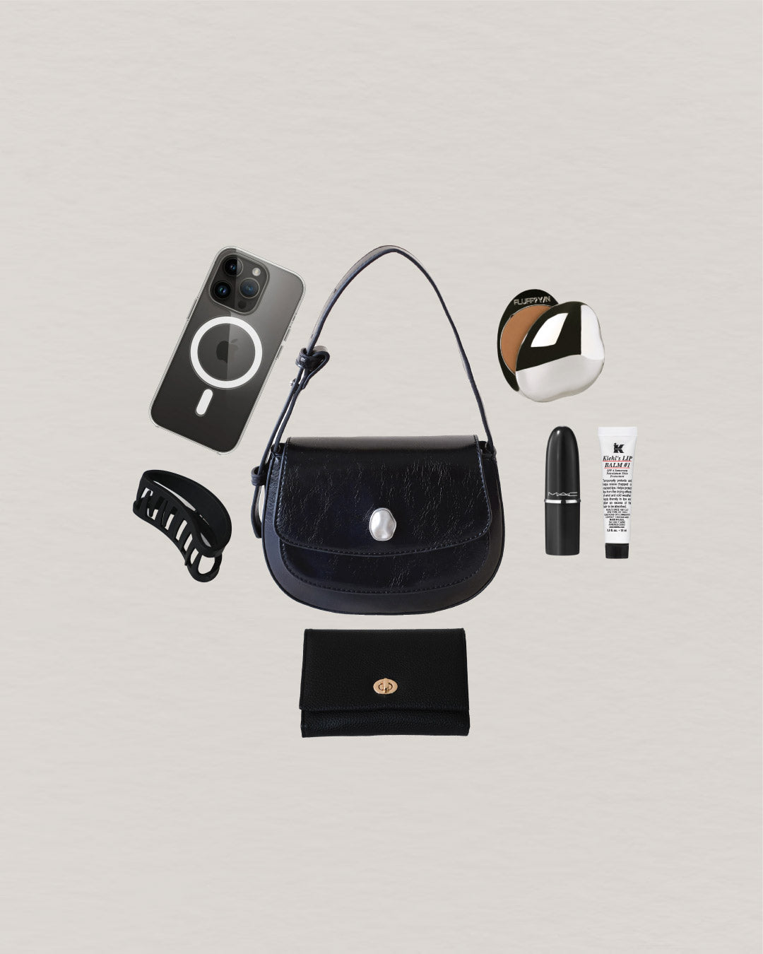 The Yuna Saddle Bag - Classic Black