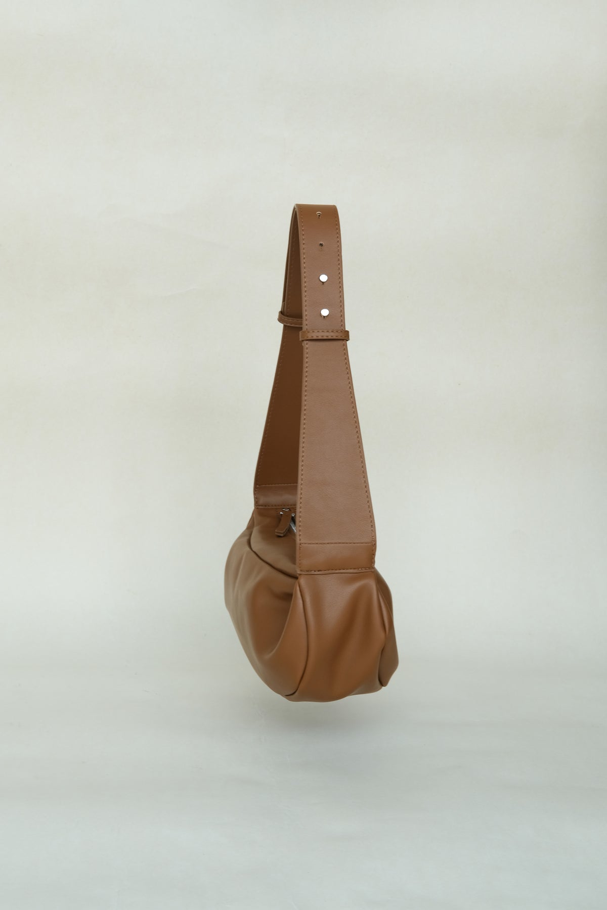 PU Soft Leather Pillow Bag in Brown