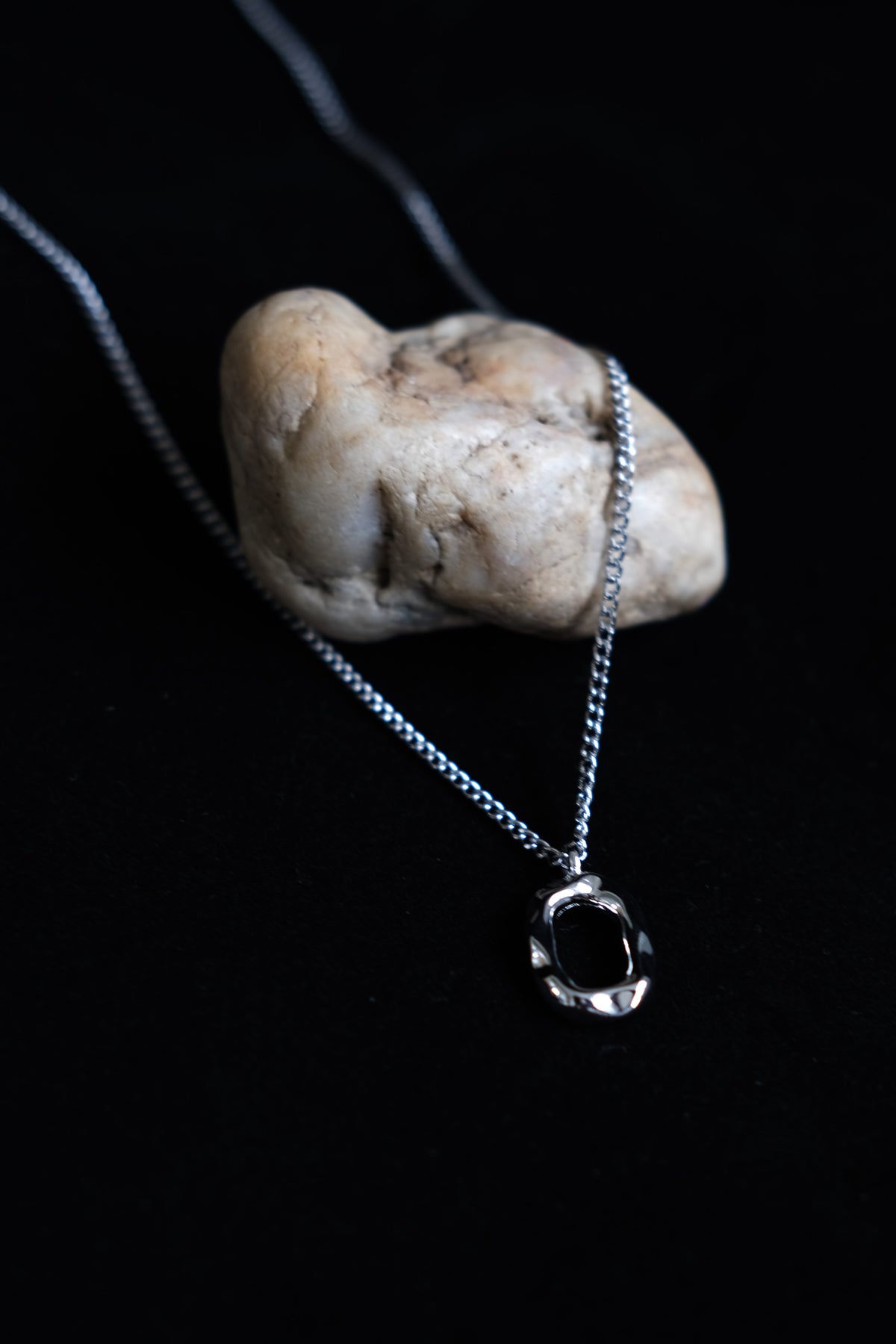 Oval Clavicle Chain Silver