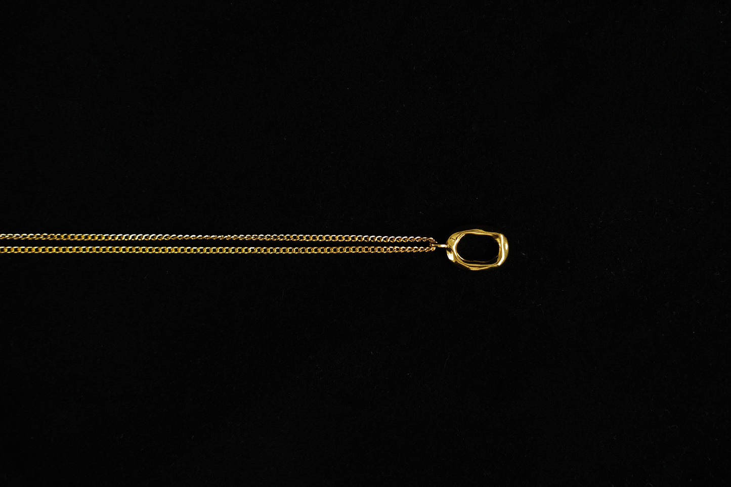 Oval clavicle chain gold vermeil