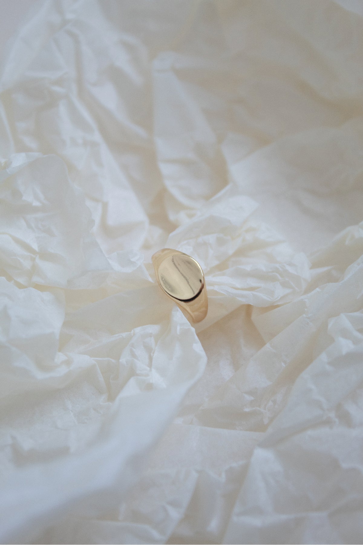 Geometric Circle Ring in Gold Vermeil