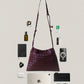 Artisan Cloud Satchel - Shinny Wine Red