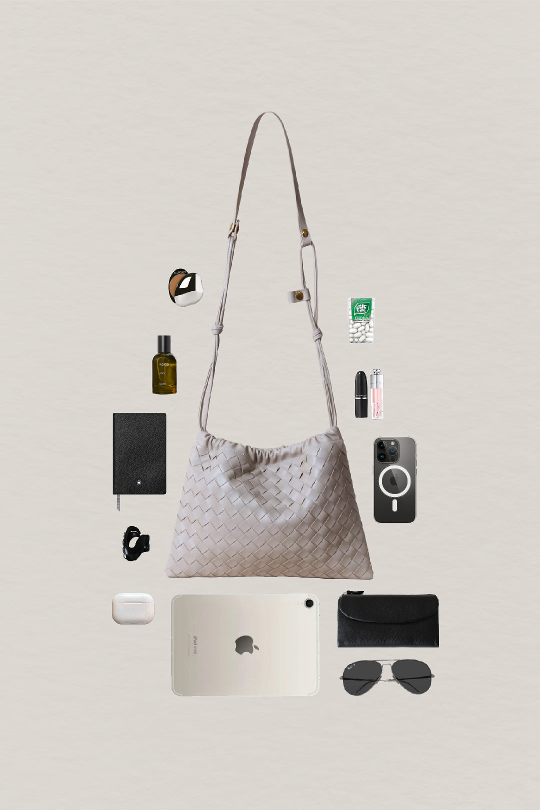 Artisan Cloud Satchel - White Sand