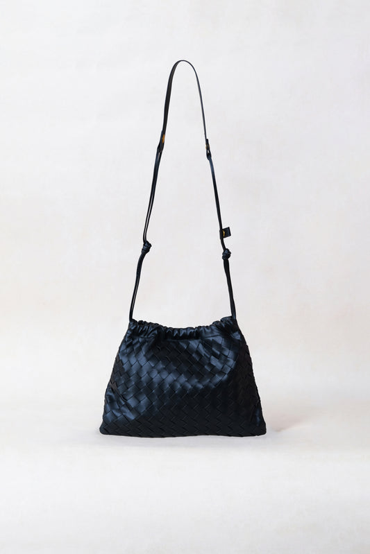 Artisan Cloud Satchel - Shinny Black
