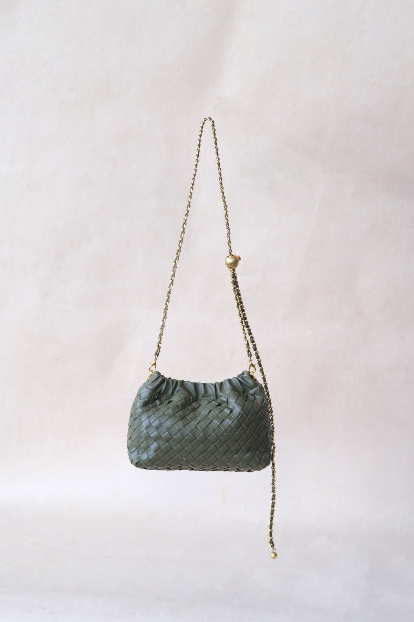 Artisan Signature Cloud Bag - Shinny Olive Green