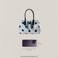 Mini Classic Flow Canvas Tote - Polkadots