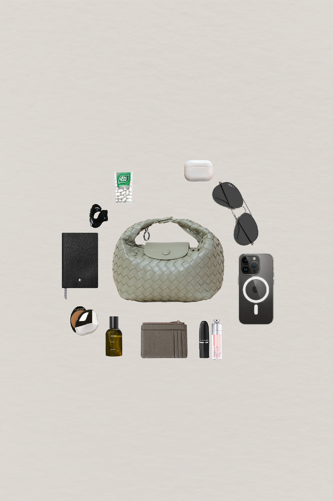 Artisan Aurelia Crescent Bag - Mineral Green