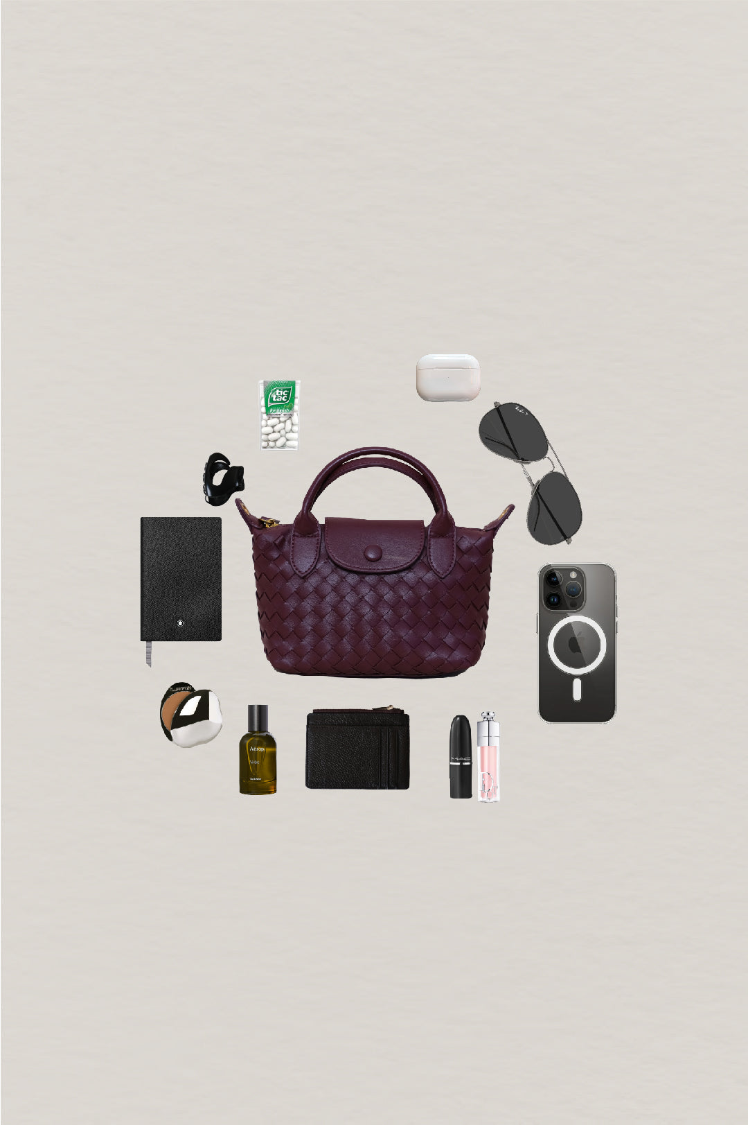 Artisan Véra Mini Carry Bag - Shinny Wine Red