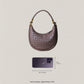 Artisan Elegance Crescent Bag - Mocha Mousse